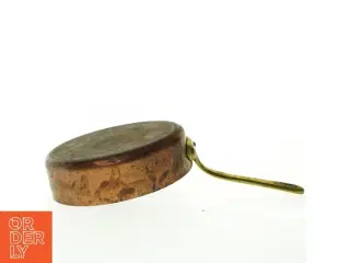 Kobberpande med messinghåndtag (str. Ø 20 cm)