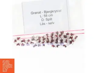 Granat og bjergkrystal halskæde (str. 58. cm)