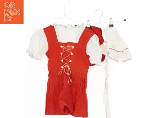 Rødhætte udklædning med rød kjole og hat (str. 92) Perfekt til fastelavn