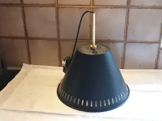 Loftslampe sort metal 