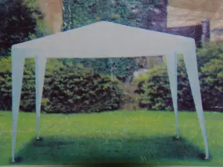 Hvid pavillon 3 x 3 meter