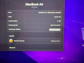 MacBook Air m2 2022