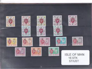 Isle of Man - 16 Stk. - Ustemplet