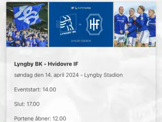 Lyngby BK - Hvidovre IF fodbold billetter