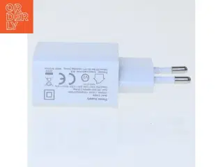 Hvid USB-oplader (str. 8x4 cm)