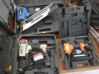 3 stk. trykluft sømpistoler