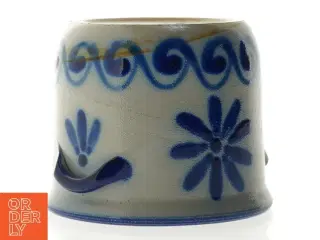 Asbo Stentøjs krukke med blå dekor (str. 11 x 13 cm)