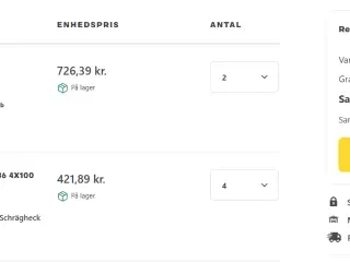Sommerdæk m fælge