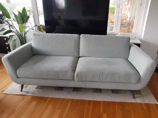 Pæn lys grøn-blå-hvid sofa