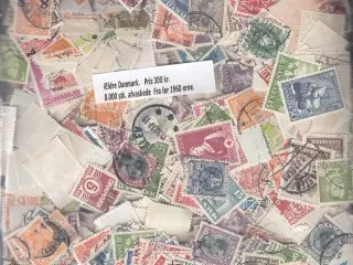 Danske frimærker før 1970. 8.000 stk.