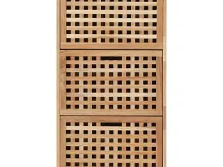 Skoskab 55x20x104 cm massivt valnøddetræ