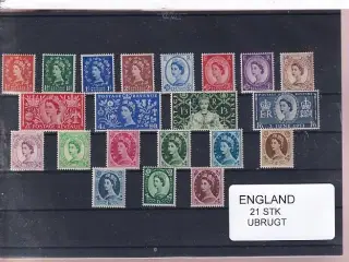 England - 21 Stk. - Ubrugt