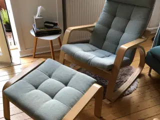 Lænestol/Gyngestol Poäng med fodskammel