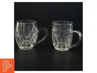 Glaskrus med reliefmønster (str. 2 x 8 cm og 11 x 8 cm)