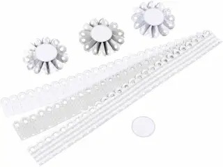 Festlige rosetter 8 cm - 6 stk. i 3 designs