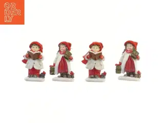 Dekorative julefigurer (str. 4 styk, 10 cm)