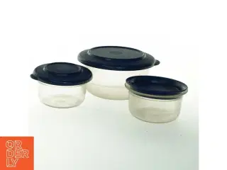 Beholdere med låg fra Tupperware (str. 10x6 og 14,5x8 cm)