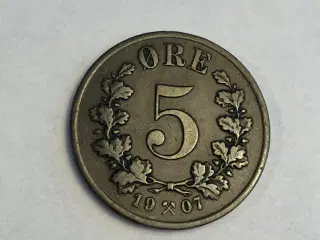 5 Øre 1907 Norge
