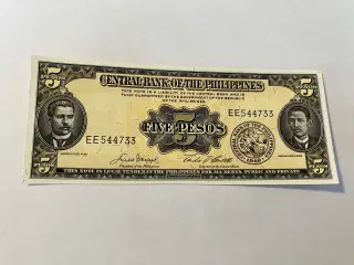Five Pesos Philippines 1949