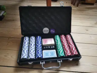 TUNGT Poker Sæt spil i kuffert