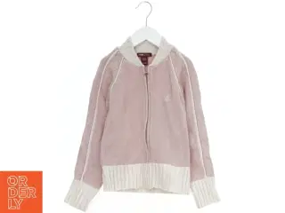 Lyserød cardigan med lynlås fra H&M (str. 128)