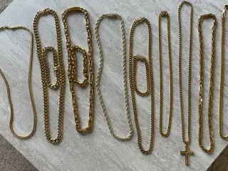 Forskellige 14kt goldfilled smykker