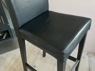 Barstol sort læder