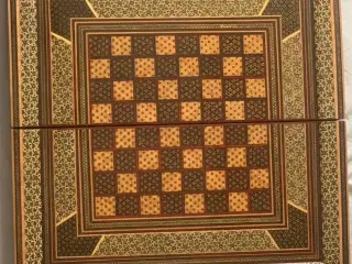 Håndlavet persisk backgammon / skakbræt 