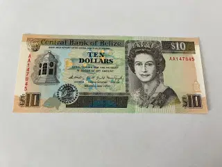 10 Dollars Belize 1990