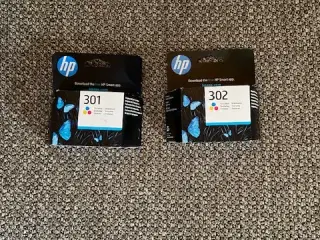 HP 301 og HP302 farve blækpatroner