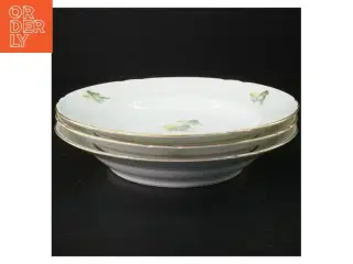 Dybe porcelænstallerker med Erantismotiv (3 stk) fra B&G (str. Ø 21 cm)