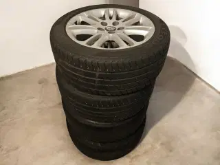 18" alufælge med sommerdæk – passer bl.a. Opel, BM