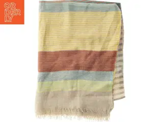 Uldtørklæde med striber (str. 70x180 cm)