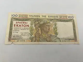 100 Drachmai 1935 Greece - Dårlig stand