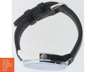 Sort læderarmbåndsur