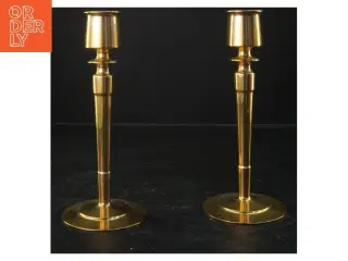 Guldfarvede lysestager (str. 21 cm)
