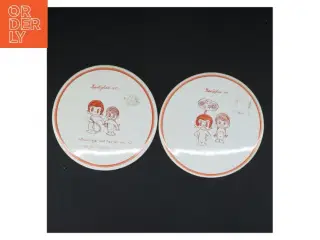 Retro underlag med kærlighed citater (str. Ø 15 cm)