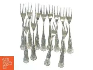 Antikke sølv gafler - 12 stk. (str. 20 cm)