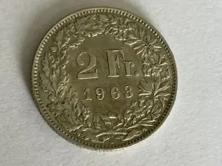 2 Francs Switzerland 1963