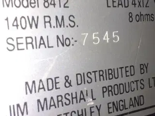  Marshall kabinetter
