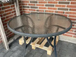 Havebord med glasplade