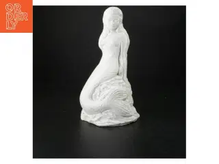 Hvid porcelænsfigur af havfrue (str. 29 cm)