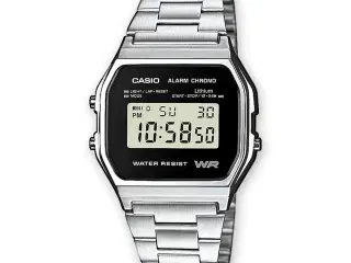 Casio herreur A158WEA-1EF - sort/grå, sølvfarvet