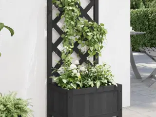Plantekasse med espalier massivt grantræ sort