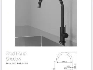 Primy Armatur sort gun metal 