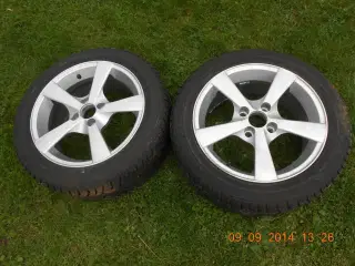 Alu-fælge med dæk