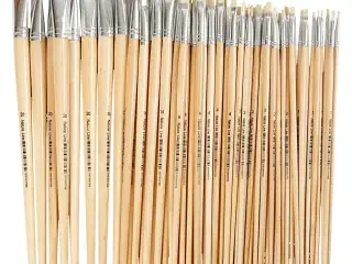 Nature Line Flade Svinebørstepensler - 64 stk. Sæt