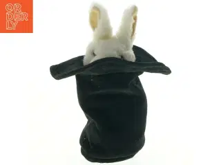 Sort tryllehat med kanin (str. 31 cm)