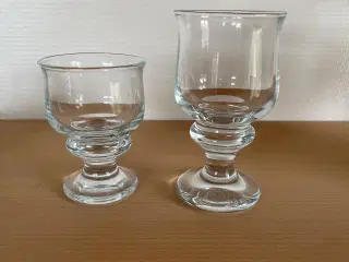 Tivoliglas, 9 rødvin, 5 ølglas pr stk