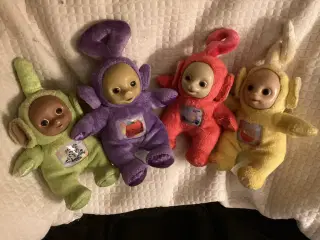 4 Teletoppies gul-grøn-lilla-rød